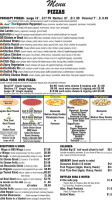 Aunt Nee's Edible Platter Pizza Company menu