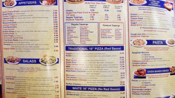 Babaka's Pizzeria menu