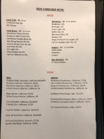 Iron Horse menu