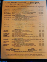 The Cook Shack Cafe At Country Lane menu