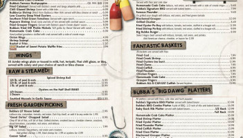 Bubba's Fish Shack menu