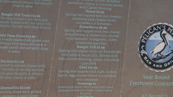 Pelican’s Perch Grill menu