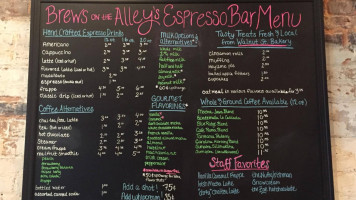 Brews On The Alley menu