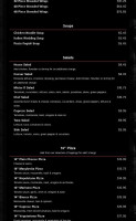 Mr P Pizza Pasta Inc menu