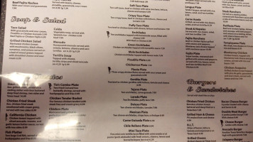 Benny’s Tacos menu