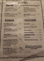 Bucknum's menu