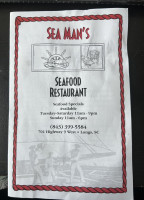 Sea Man's Seafood menu