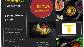 Ludlow's Steakhouse food