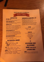 Hatfield's Garden Grill menu