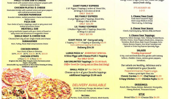 Pepperoni Express Pizzeria menu