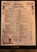 Genovese's Italian Cafe menu