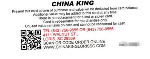 China King outside