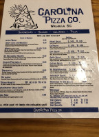 Carolina Pizza Company menu