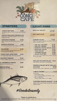 Conch Cafe menu