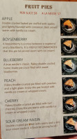 Bryce Canyon Pines menu