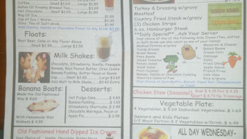 Big Daddy's Drive In menu