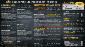 Grand Junction Grilled Subs Mandan menu