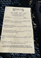 Stout's Signature At Grape Creek menu