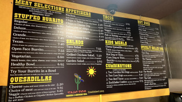 Taco Dog menu