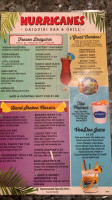 Hurricanes Daquiri Grill menu