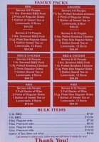 Bluegrass Bbq Catering menu