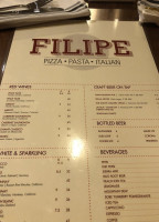 Filipe Pizza Pasta Italian menu