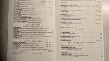 Classic Thai menu