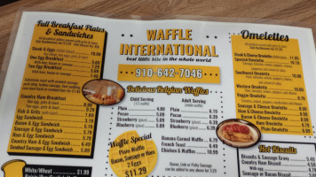 Waffle International menu