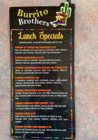 Burrito Brother Mexican Rest menu