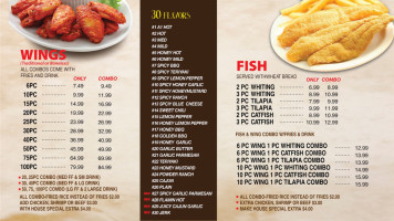 A1 Wings menu