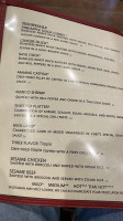 Fusion Japanese Thai menu