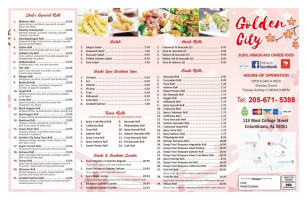 Golden City Columbiana menu