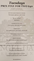 Angel Oak Restaurant And Bar menu