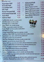 Yozu Sushi And Hibachi Grill menu