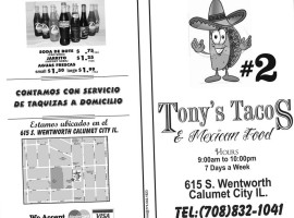 Tony's Tacos food