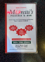 Moretti's Pizzeria menu