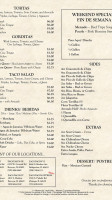 Zacatacos menu