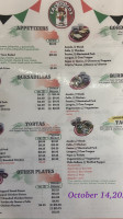 Zacatacos menu