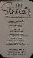 Stella's Southern Bistro menu