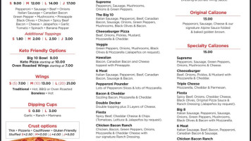 Montana Simple Simon's Pizza menu