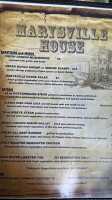 Marysville House menu