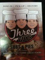 Three Guys Subs Pies food