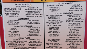 Taco Village menu