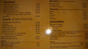 Yaya's Food Truck menu