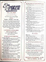 The Porch In Socastee menu