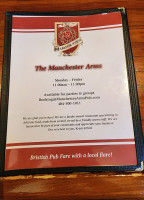 The Manchester Arms menu