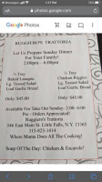 Ruggiero's Trattoria menu