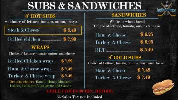 Icebreakers Cafe menu