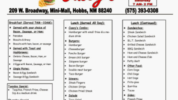 Casey's menu