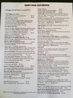 Hahns Peak Cafe menu